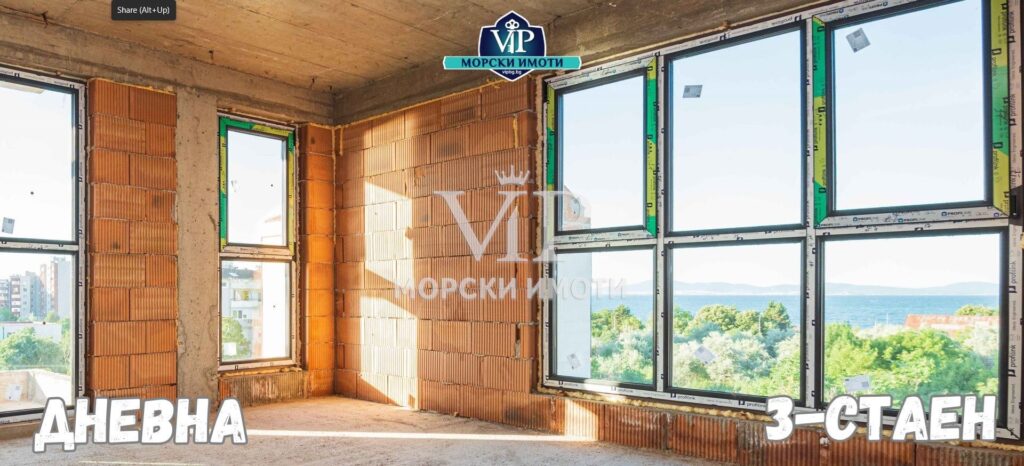 3-стаен - ПАНОРАМА МОРЕ - Спални 13 кв.м. - Бани 4 кв.м. ! КРАСИВА СГРАДА на Морския бряг - 19 - Ricom Bulgaria